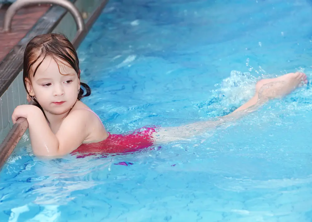 kid in pool
