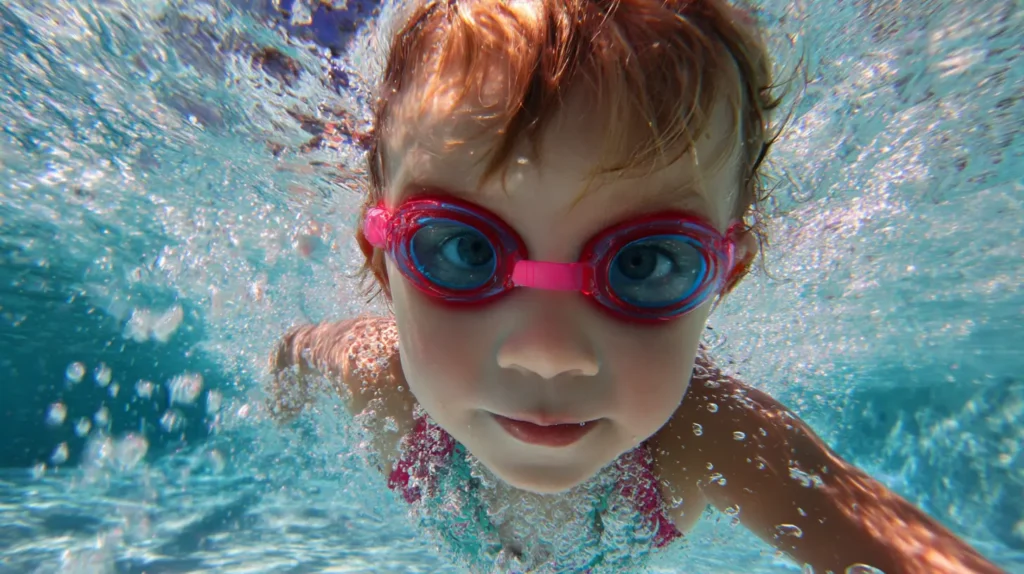 kid swimming